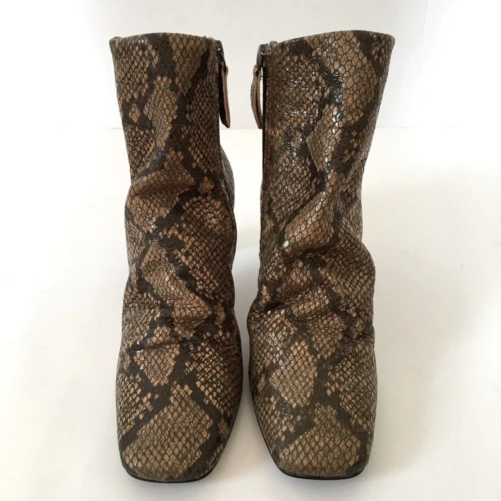 Free People Cybill Heel Brown Leather Ankle Boot